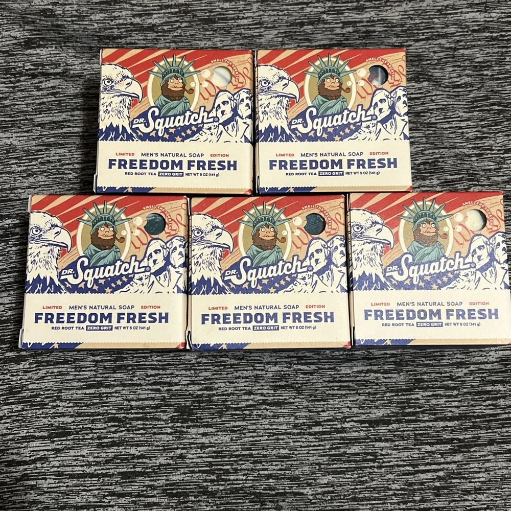 LOT OF 10 Dr. Squatch Freedom Fresh-Limited Edition Bar of Soap -GREAT DEAL